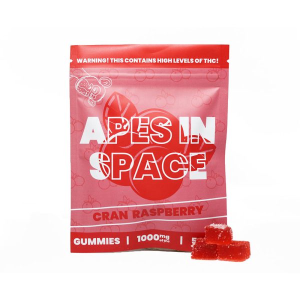 Apes In Space Gummies - Cran Raspberry 1000mg THC