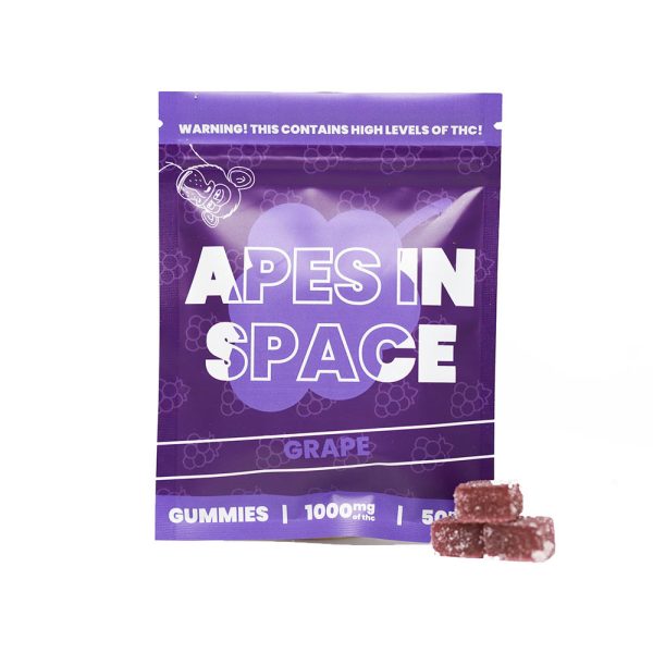 Apes In Space Gummies - Grape 1000mg THC