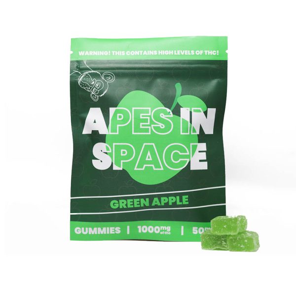 Apes In Space Gummies - Green Apple 1000mg THC