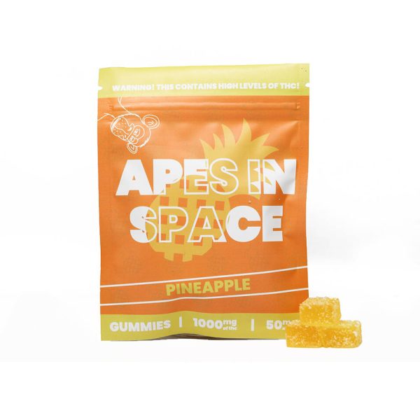 Apes In Space Gummies - Pineapple 1000mg THC