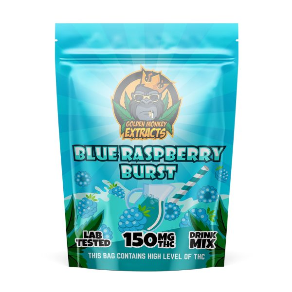 Golden Monkey Extracts: Drink Mix | Blue Raspberry Burst 150mg THC