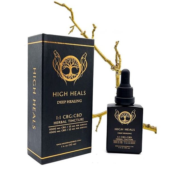 High Heals Tincture - Deep Healing 1:1 (1000mg CBD + 1000mg CBG)