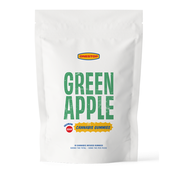 OneStop - Sour Green Apple THC Gummies 500mg