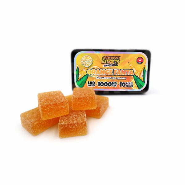 Golden Monkey Extracts – High Dose 1000mg THC Gummy – Orange Fanta