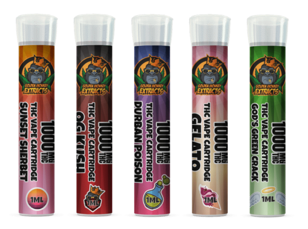 Golden Monkey Extracts - 1000MG THC 1mL Cartridge