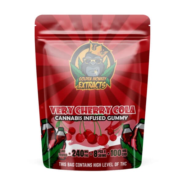 Golden Monkey Extracts – Very Cherry Cola Gummies 240mg THC/CBD
