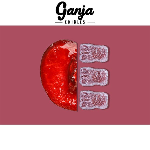 Ganja - SOUR Gummy Bears 150mg THC - Black Cherry