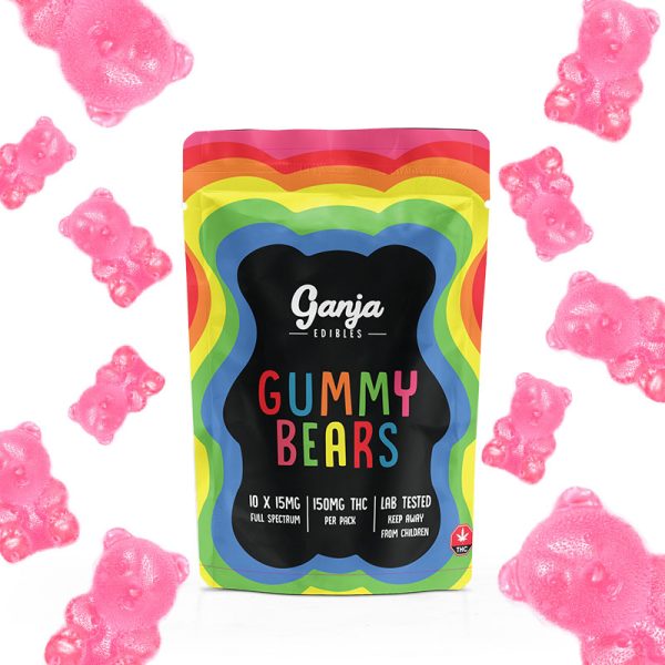 Ganja - Gummy Bears 150mg THC - Watermelon