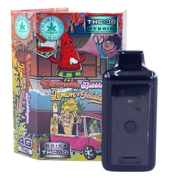 So High Extracts Premium Dual Chamber Vape - 8 Grams (4+4 Grams) - Watermelon Bubblegum + Lemon Gelato