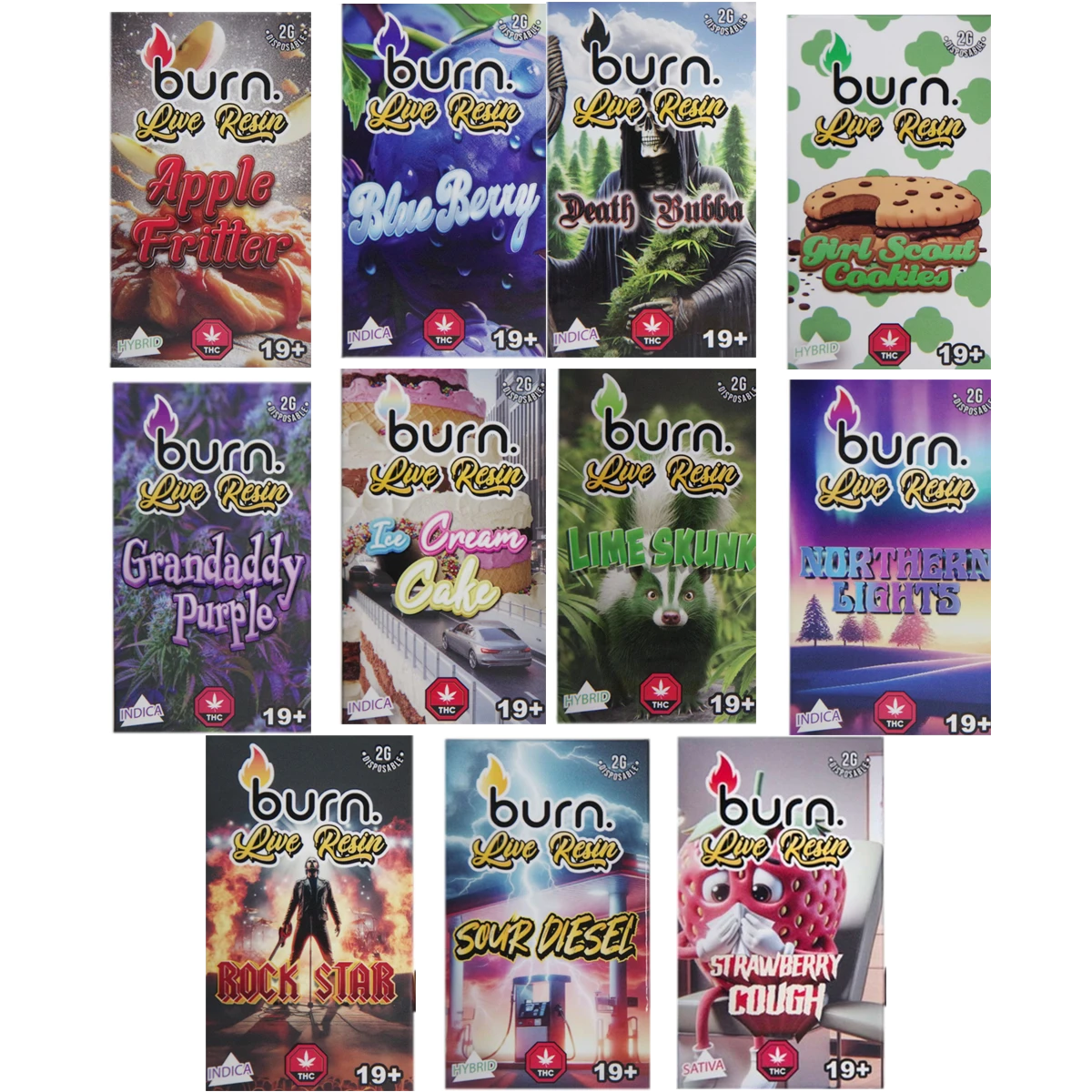 Burn Live Resin Disposable - 2 Gram Vapes