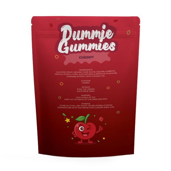 Alternative view of Dummie Gummies – Cherry 1000mg THC Gummies