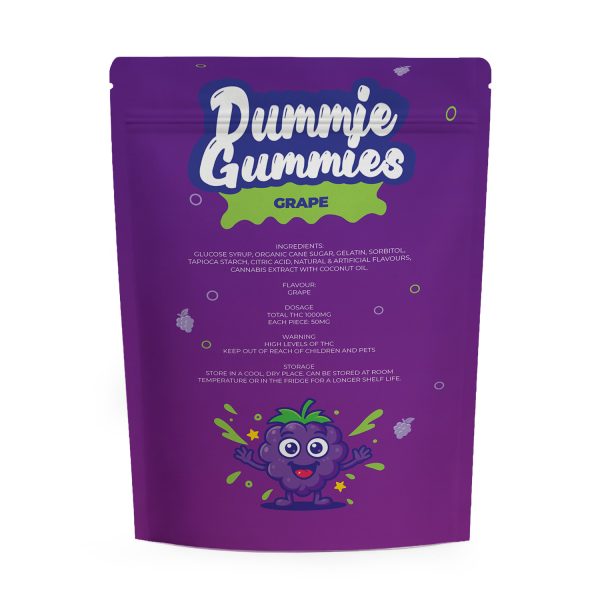 Alternative view of Dummie Gummies – Grape 1000mg THC Gummies
