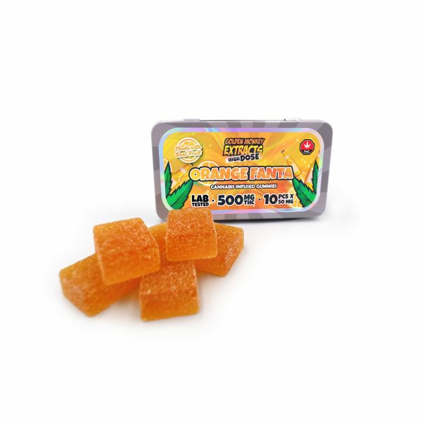 Golden Monkey Extracts – High Dose 500mg THC Gummy – Orange Fanta