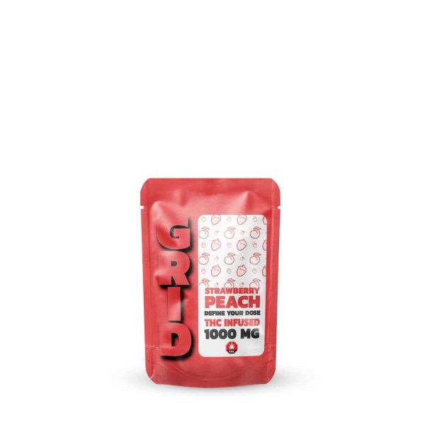 GRID – 1000mg THC Gummy – Strawberry Peach