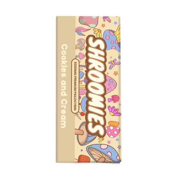 Alternative view of Shroomies – Cookies and Cream Chocolate Bar – 5000mg
