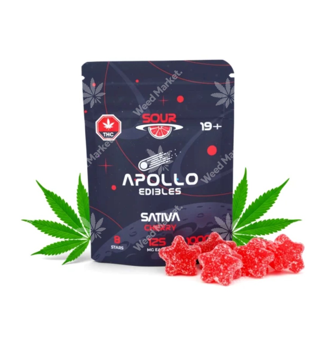 Apollo Edibles – 1000mg THC Shooting Stars Gummies
